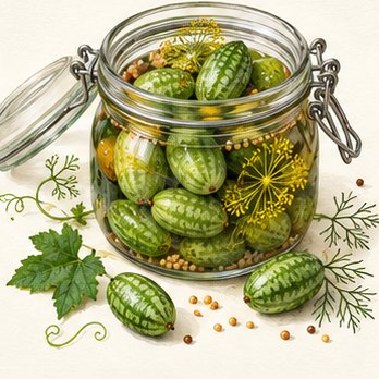 Illustration: Pickled cyclanthera