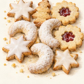 Illustration: Butterbredele, Alsatian butter biscuits