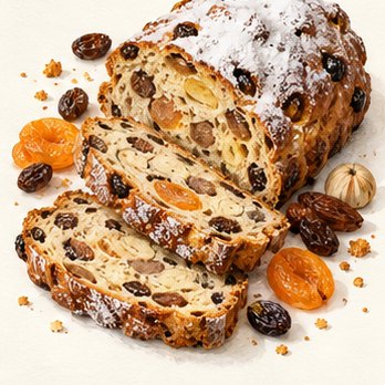 Illustration: Baerewecke, Alsatian fruit bread