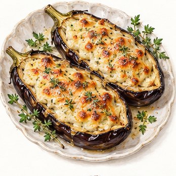 Illustration: Aubergines with Mornay sauce