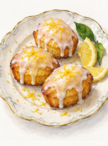 Illustration: Small lemon cakes